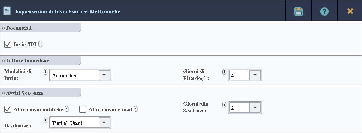 Form dati