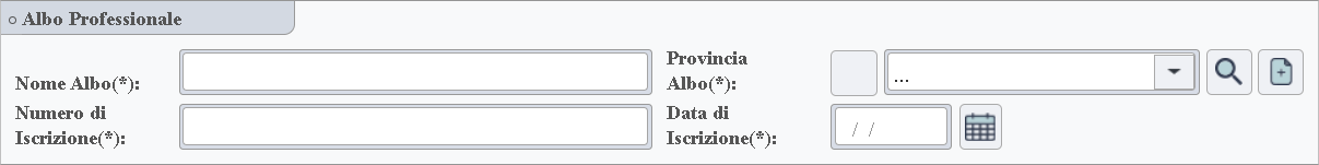 Dati Albo Professionale