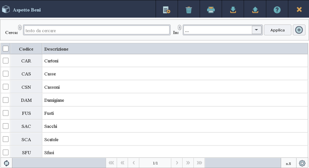 Immagine della scheda Aspetto Beni