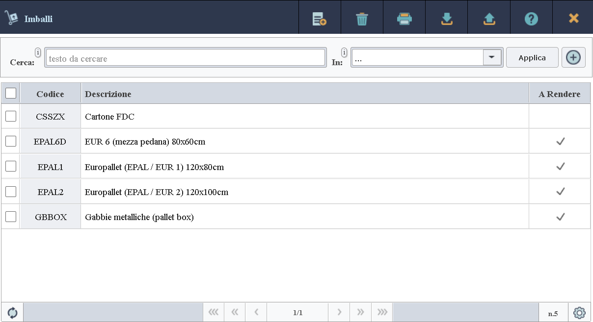 Immagine della scheda Imballi