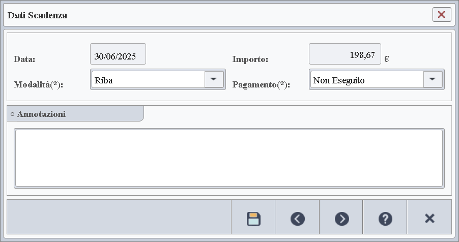 Form Dati Scadenza